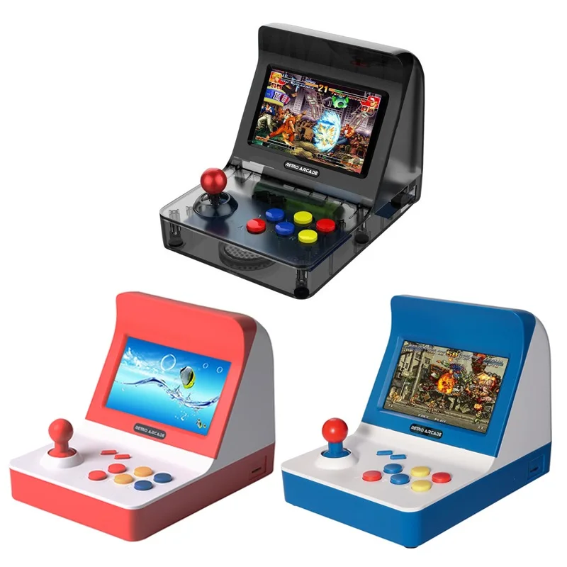 64 Bit Ретро аркадная мини-игровая консоль 4,3 дюймов, встроенный в 3000 игр, портативная игровая консоль, семейный подарок для детей, поддержка загрузки