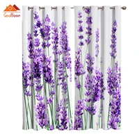 lavender plant flowers window curtains living room outdoor fabric drapes curtain home decor