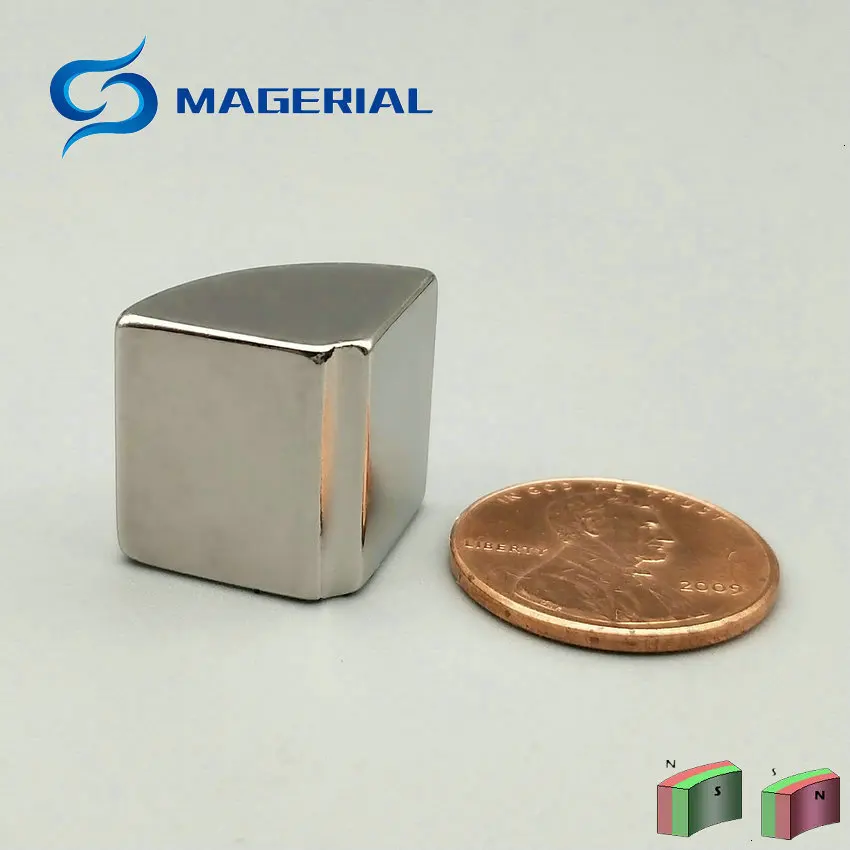 N45H NdFeB дуговой сегмент OR15xIR2x90deg. x16 мм Двигатель магнит для генераторов ветряной турбины Неодимовый Постоянный магнит ротора диаметром 30 мм