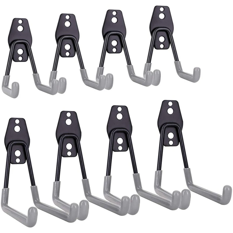 

Garage Hooks, Garage Storage Utility Hooks for Garage Organization, Wall Mount Garage Storage Hooks and Hangers 8 Pack