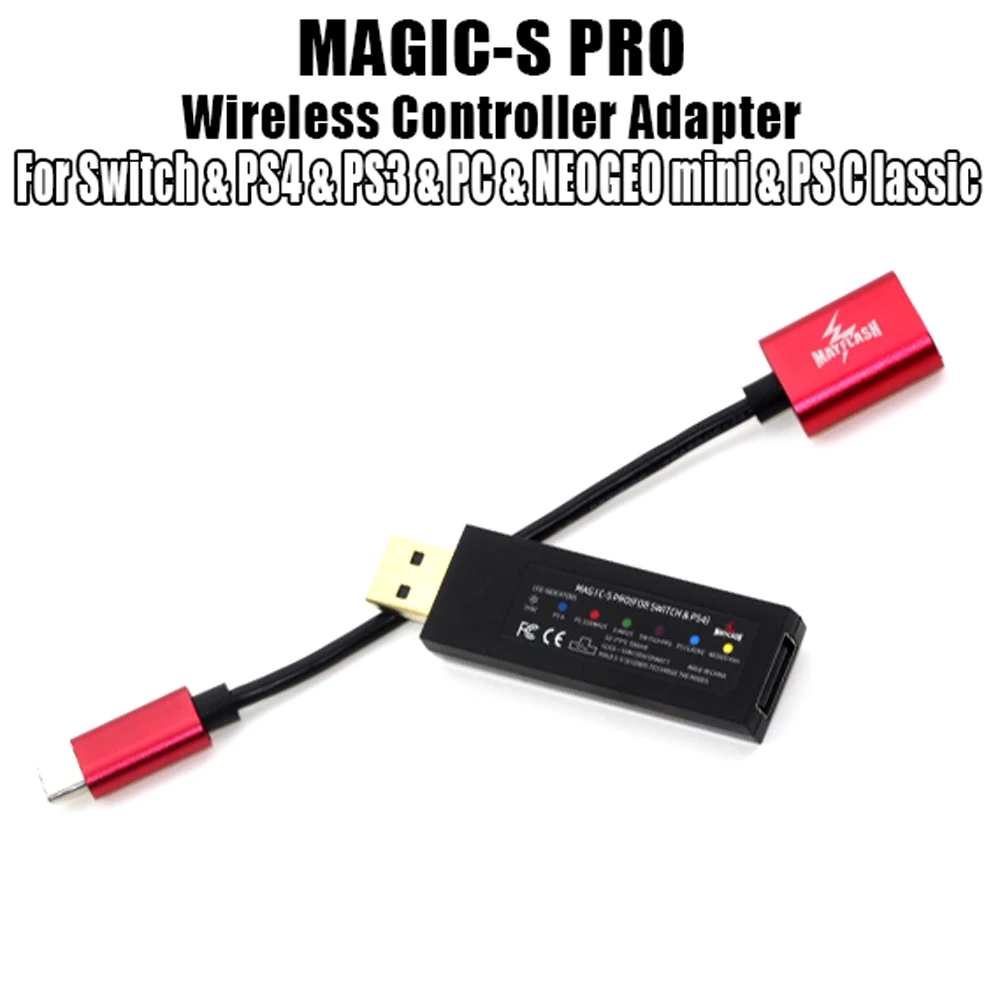 Адаптер беспроводного контроллера MayFlash MAGIC-S PRO для Nintendo Switch/для PS4/для PS3/для NEOGEO