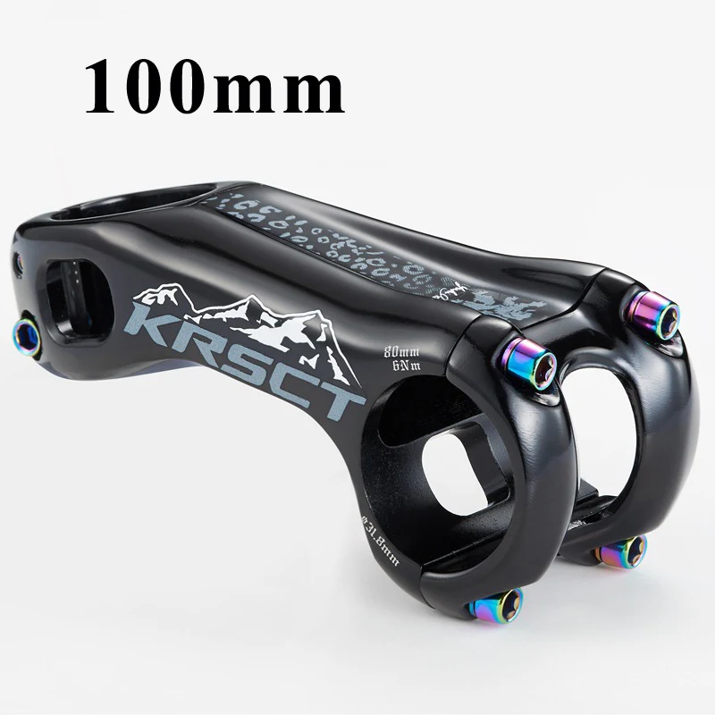 Color label 100mm Сверхлегкий 173 г руля велосипеда 31,8 мм MTB горный велосипед руля 28,6 мм впереди 90 мм-20 градусов Алюминиевый сплав CNC AM/XC черный - Цвет: Color label 100mm
