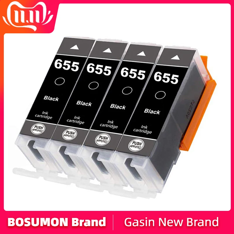 Bosumon для HP 655 HP655 совместимый BK чернильный картридж с чипом Deskjet 3525 4615 4625 5525 6520 6525 6625