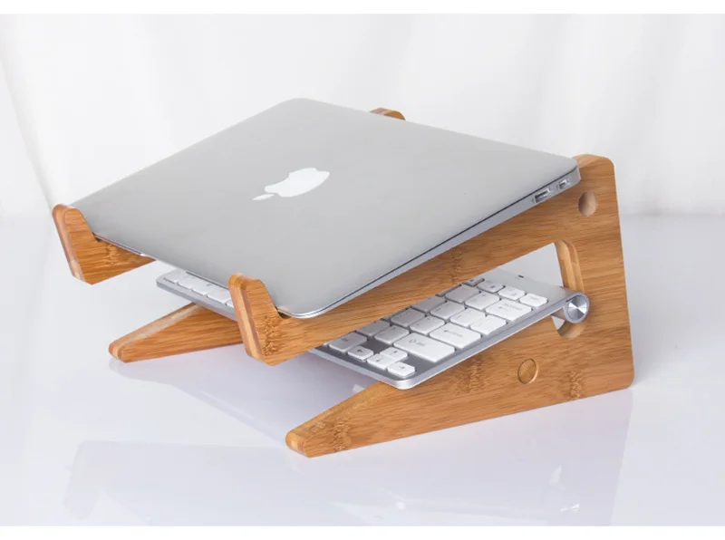 Увеличенная высота охлаждающая бамбуковая подставка для ноутбука для Macbook Air Pro retina кронштейн для 13,3 14 15 15,4 15,6 дюймов ноутбук