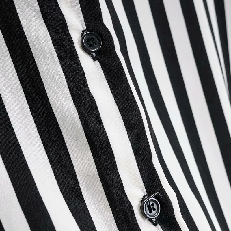 

Striped Lapel Long Sleeve Sun Protection Single Breasted Chic Female Tops Harajuku Korean Style Loose Women's Shirt