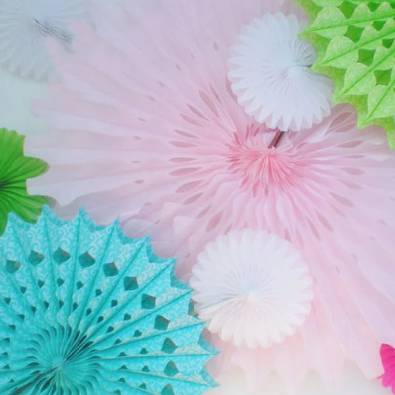 1 шт. 40 см бумажные салфетки с вырезами вееры подвесные ремесла для детского