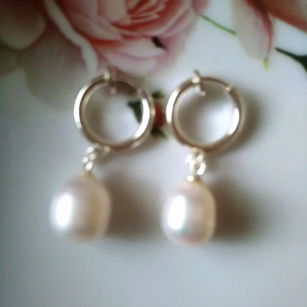 

YKNRBPH Women's S925 Sterling Silver Pearl Earring Cilp High-quality Girls Engaged Gift Fine Jewelry