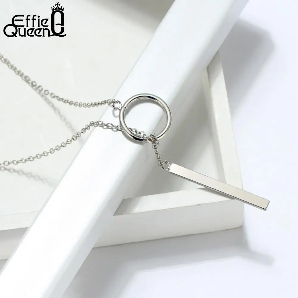 Effie queen 925 пробы, серебряные ожерелья для женщин, трендовые круглые и серебряные подвески, Женские Ювелирные изделия TSN95