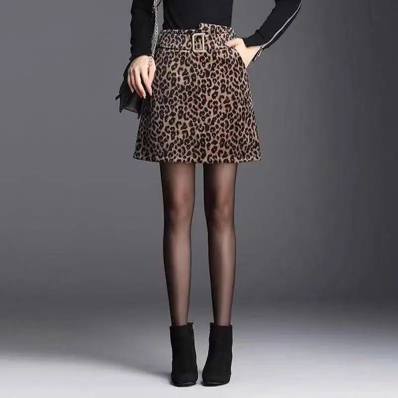Мини юбки с леопардовым принтом женские сексуальные высокой талией в