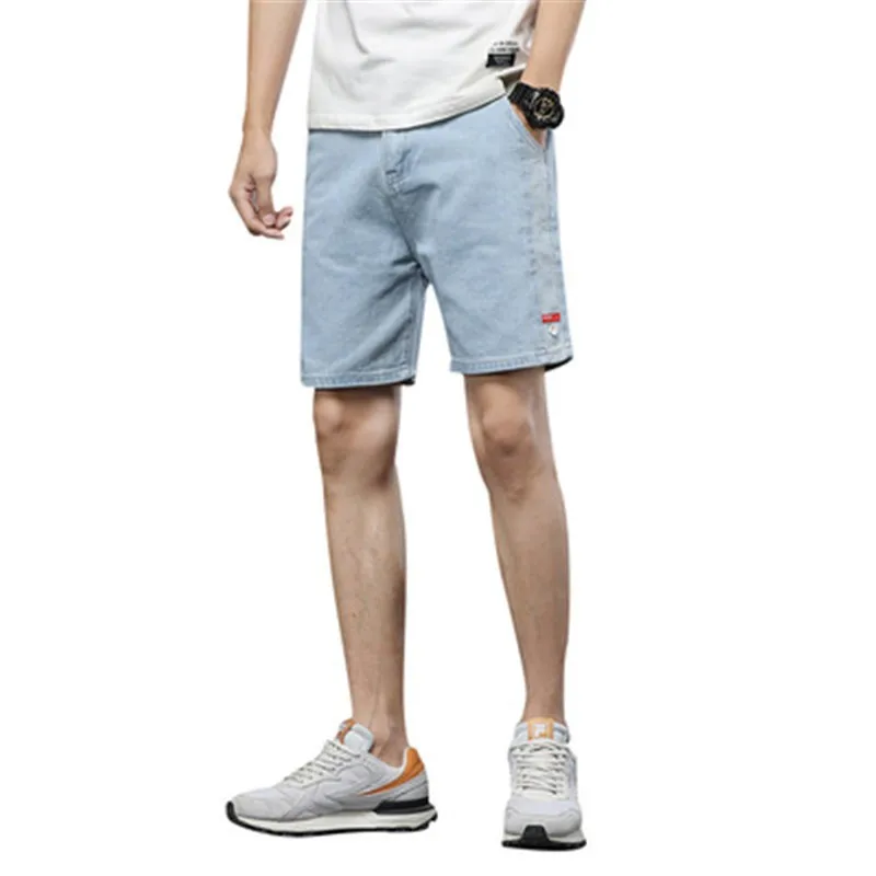 

Summer Jeans Shorts Men's Stretch Thin Section Breathable Washed Cotton Short Denim Pants Loose Male Brand Clothes Cotton Casual