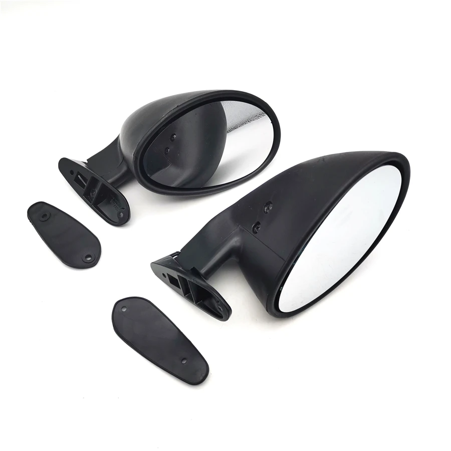 

Universal Classic Car Door Side Mirror Hot Rod Vintage Black L+R Replacement