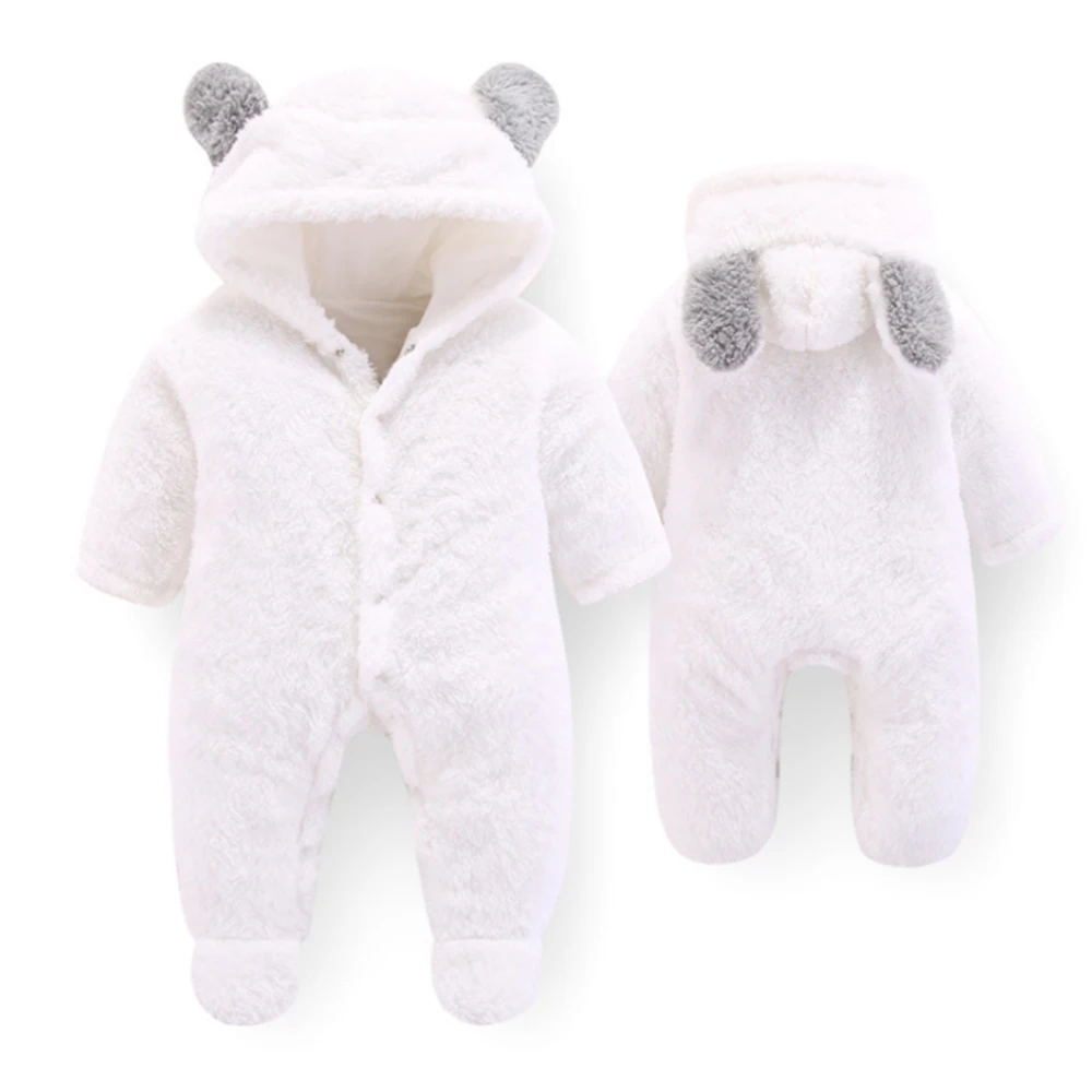Style1 White Зимние детские колготки; детские толстовки из кораллового флиса; комбинезоны; Одежда для новорожденных и малышей - Цвет: Style1 White