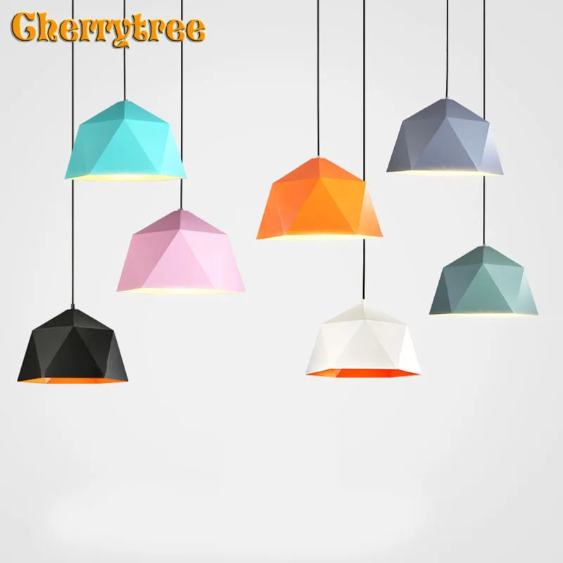 Современный красочный подвесной светильник s в скандинавском стиле винтажный