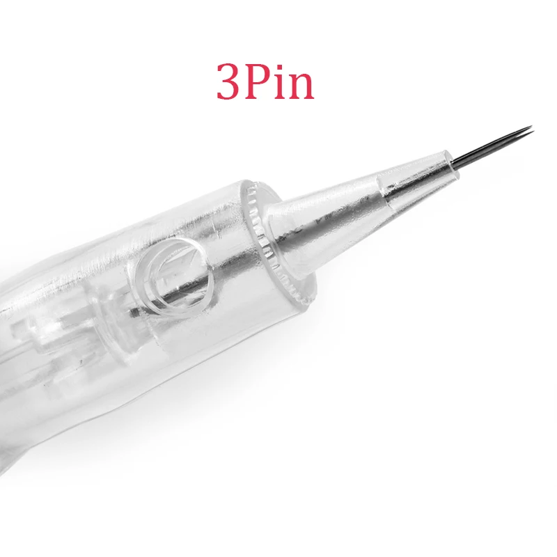3 pin 10 шт. Сменные штыковые картриджи иглы для M7/M5/N2 Электрический Dr.Pen Дерма ручка микроблейдинг иглы микро нано иглы - Габаритные размеры: 3 pin
