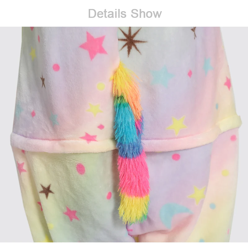 Новый единорог пижамы onesie для женщин кигуруми в виде панды зимние фланелевые