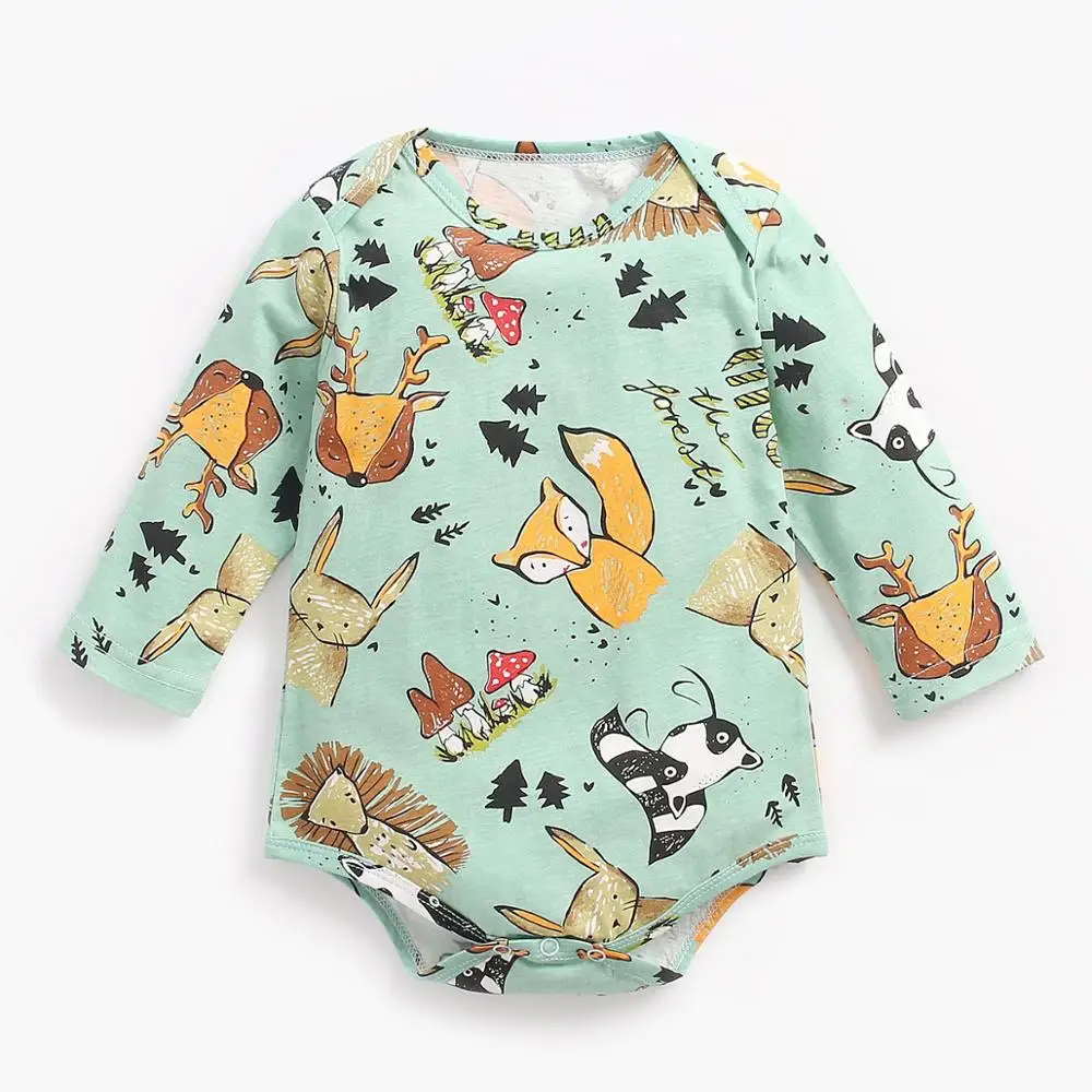 

LZH 2021 Spring Summer Long Sleeve Cartoon Newborn Baby Clothes Cotton Jumpsuit For Toddler 0-1-2-3 Years New Children's Romper