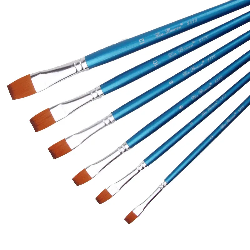 Нейлоновая ручка для короткой деревянной удочки двухцветная Акварельная кисть