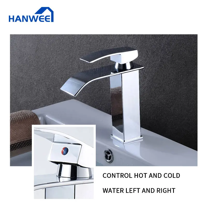 Hanwee кран для ванной комнаты водопроводный раковины с одной ручкой смеситель
