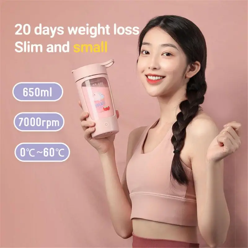 

Portable Milk Oatmeal Stirring Cup Office Handle Automatic Fitness Protein Powder Mixing Cup Leakproof Tea Mugs Home Drinkware