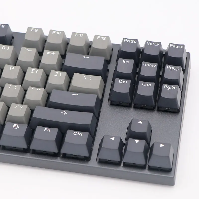 Клавиатура Keypro Doubleshot PBT светло-серая с верхней печатью 61/68/84/87/104/122 клавиш для