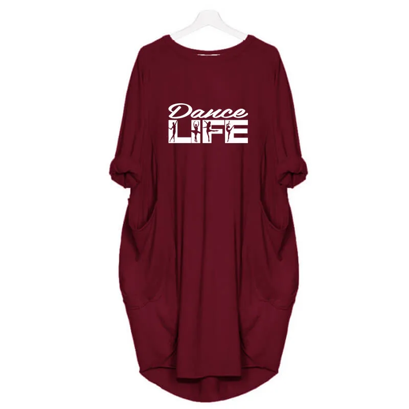 Танцевальный жизнь для девочек с героями мультфильмов буквенным принтом женское