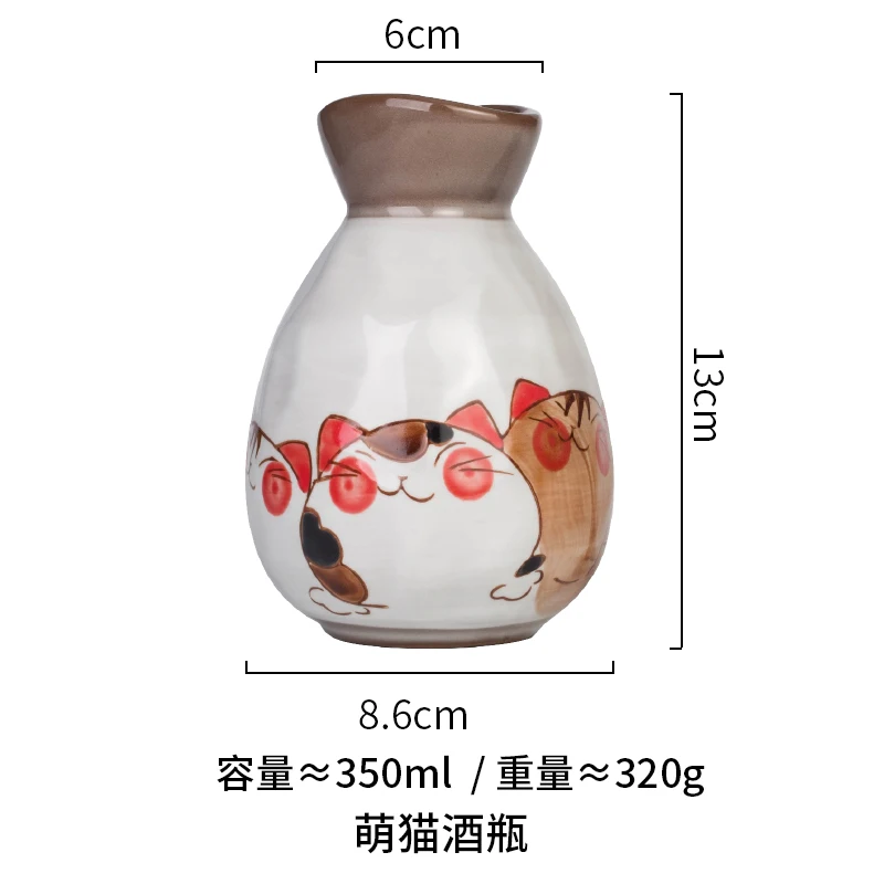 

Creative Wine Set Hand-Painted Ceramics Japanese Wine Set Classic Home Bar Sets Kitchen Decantador De Vino Hip Flasks BG50HF