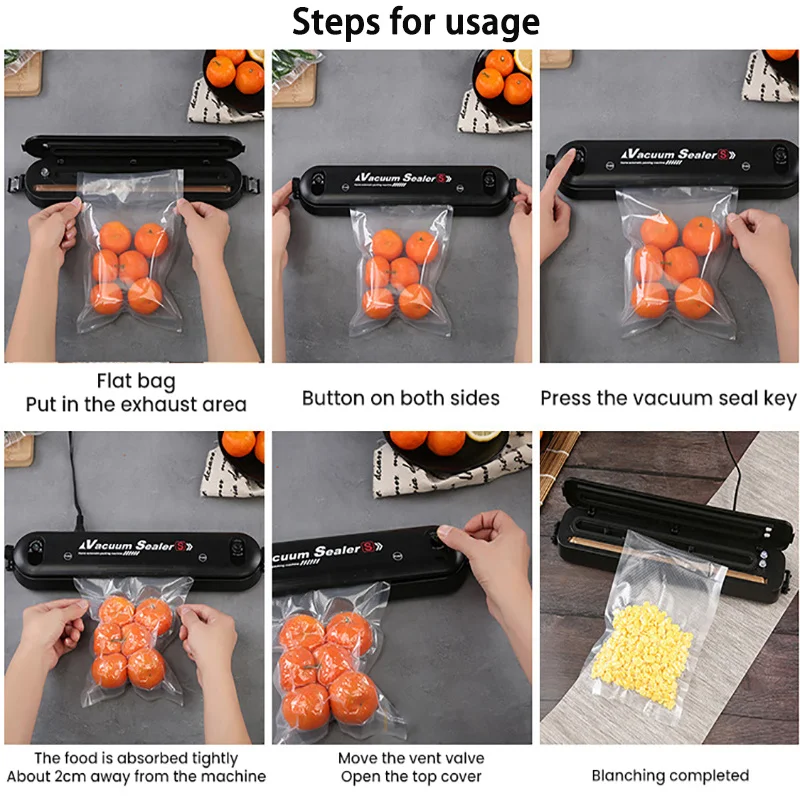 110V/220V Еда упаковочная машина запечатывания воздуха Системы для хранилище