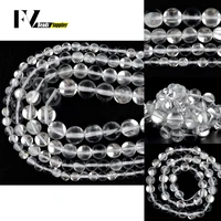 natural transparent austrian crystal beads white round moonstone loose beads for jewelry making diy bracelet necklace 6 12mm 15%e2%80%9d