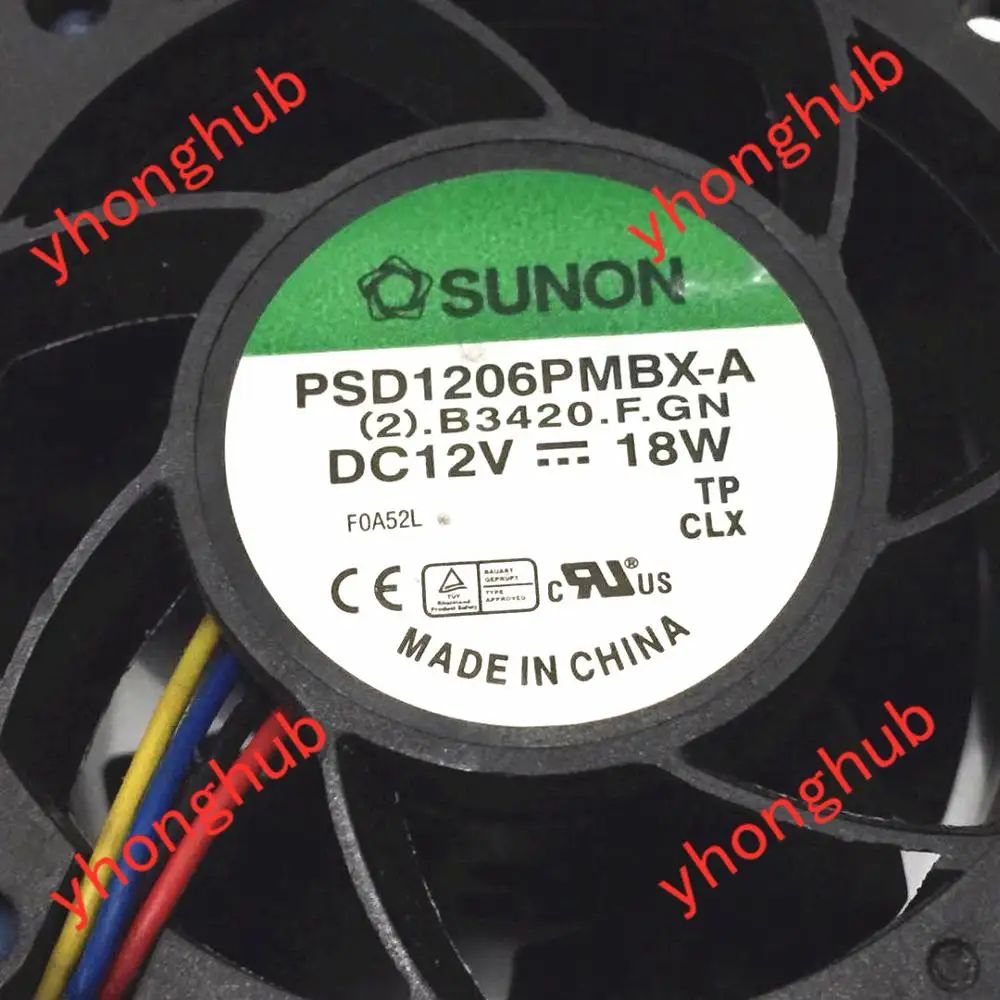 SUNON PSD1206PMBX A (2).B3420.F.GN DC 12 В 18 Вт 60x60x38 мм вентилятор охлаждения сервера|square fan|server fandc