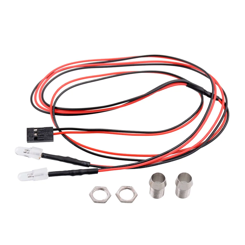 

Red 5mm Lights Lamp Kit for RC Car 1/5 1/8 1/10 1/12 1/16 Car Model Parts
