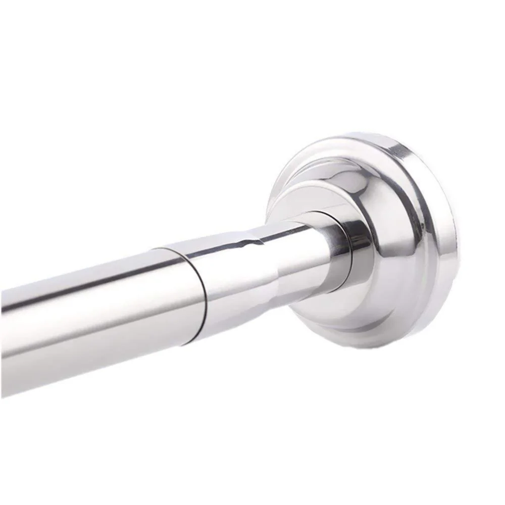 

Punch Free Extendable Clothes Drying Pole Stainless Steel Shower Curtain Rod Retractable Spring Tension Rod for Bathroom Wardrob