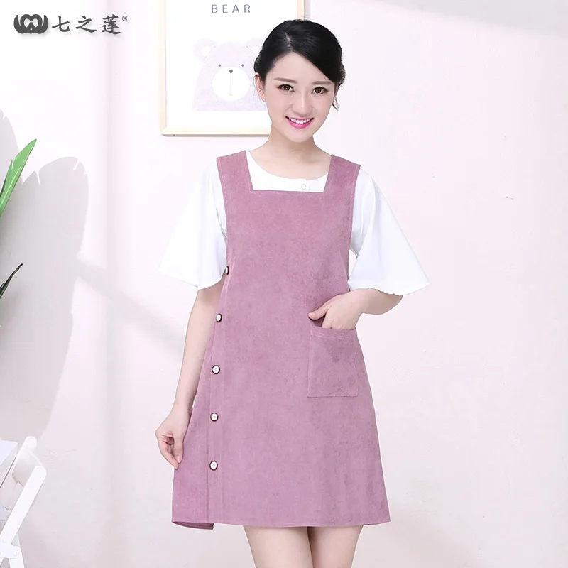 Новая корейская мода милый жилет-стиль домашняя кухня фартук вельветовый