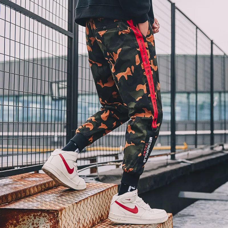 Мужские осенние камуфляжные брюки карго с несколькими карманами мужские