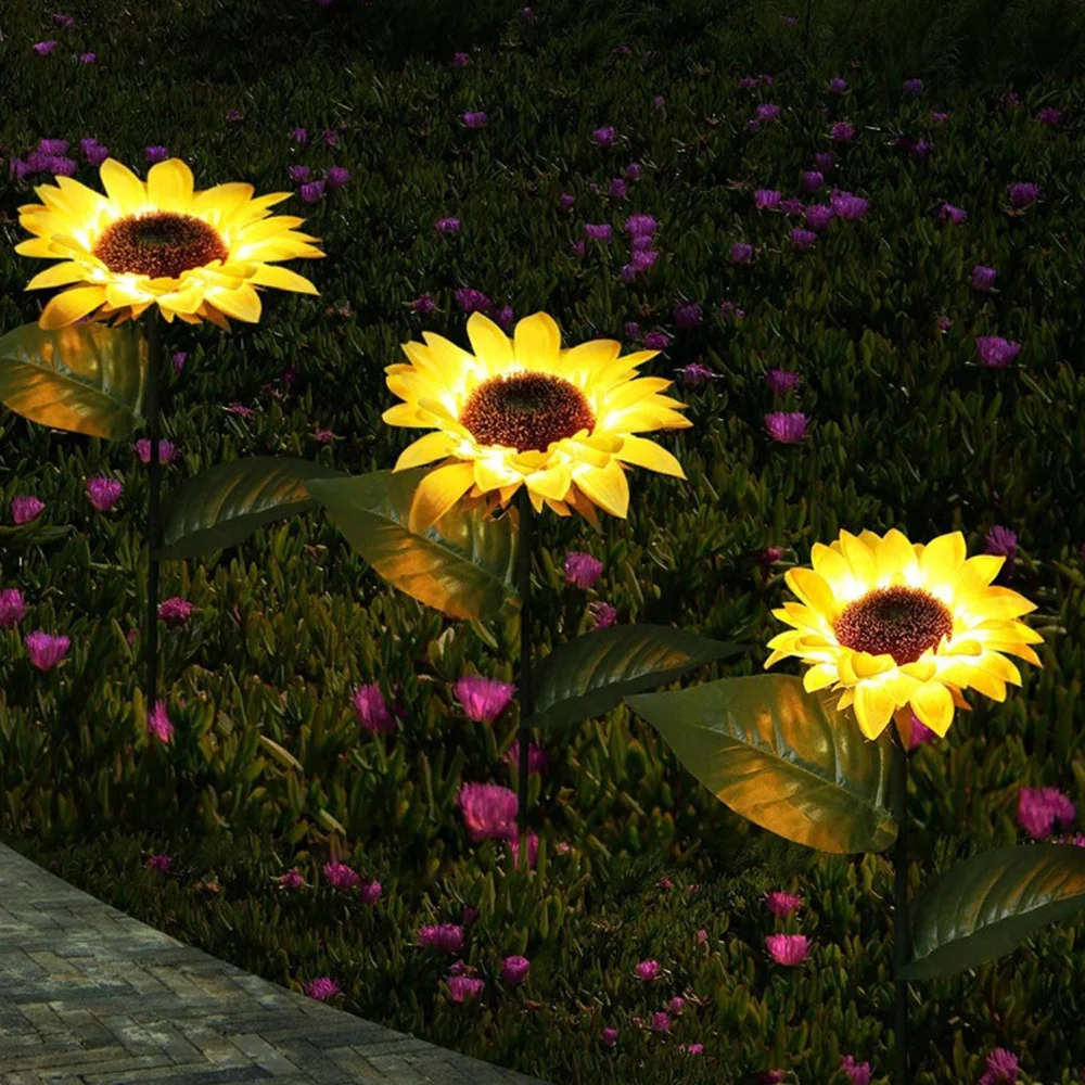 

Solar Powered Sunflower Light LEDs Lawn Lamp Decorative Lantern IP65 Outdoor Lights for Walkway Lawn Path Garden Landscape Lamps