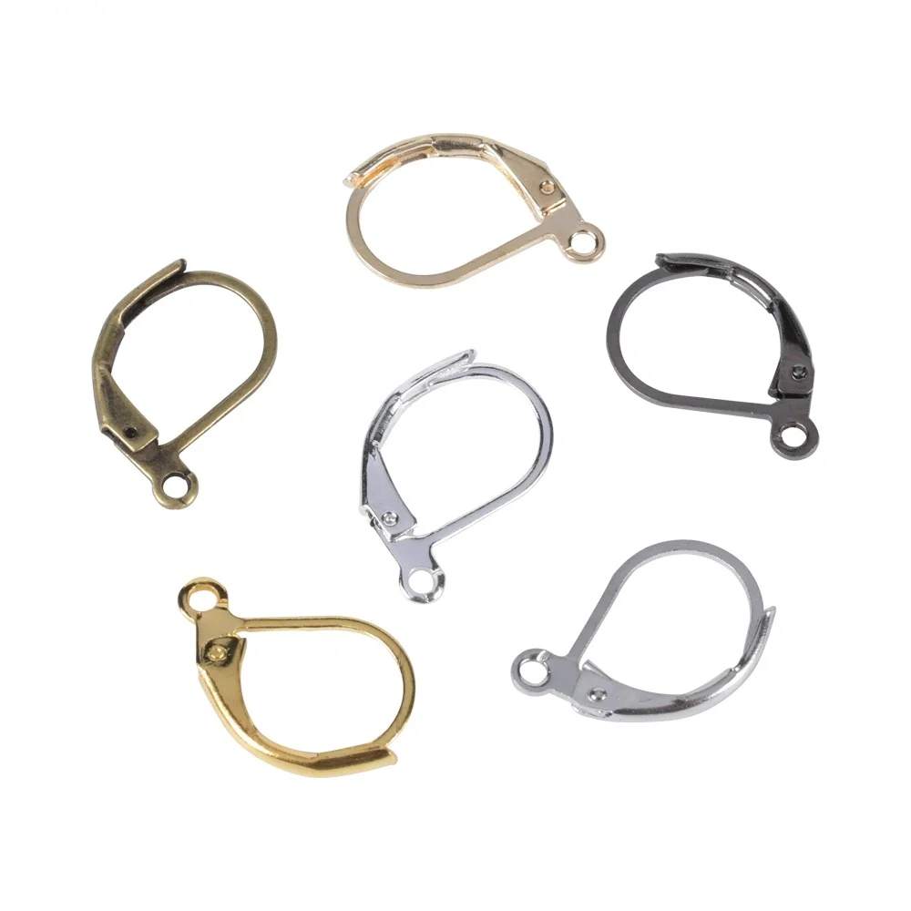 

20Pcs/Lot 15*10mm French Earring Hooks DIY Findings Earrings Accessories Wire Settings For Jewelry Making Supplies