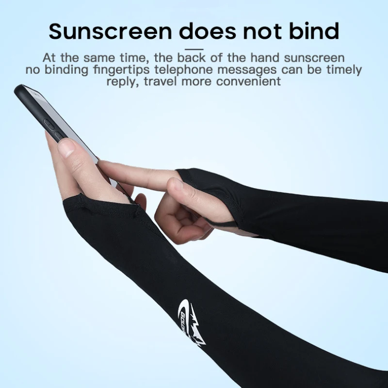 

Summer Sports Ice Fabric Arm Sleeves Warmers UV Protection Running Cycling Driving Reflective Sunscreen Cycling Bands
