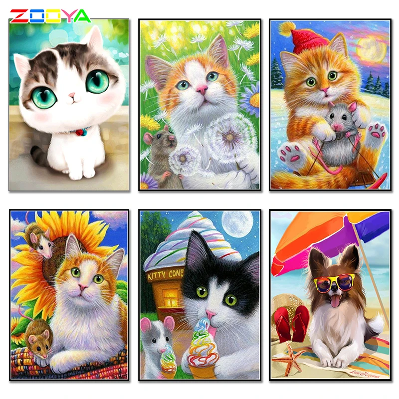 Алмазная живопись 5D сделай сам животное Милая Вышивка мозаика из страз собака