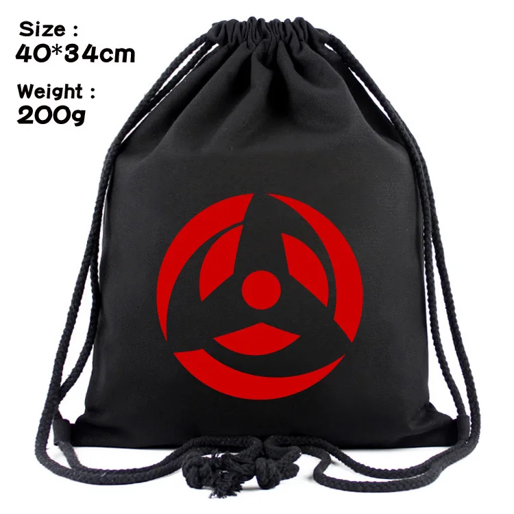 Anime Narutoo Bag Drawstring printing Canvas Bags For boys girls Backpacks School Travel Gift | Багаж и сумки