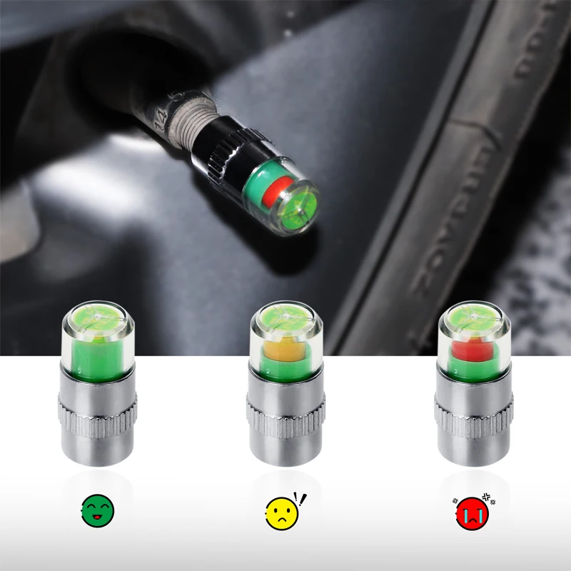 

4 шт./компл. 2.4Bar 36PSI автомобиля Автомобильный датчик контроля давления в шинах автомобиля клапана Датчик крышек Индикатор глаз оповещения ди...