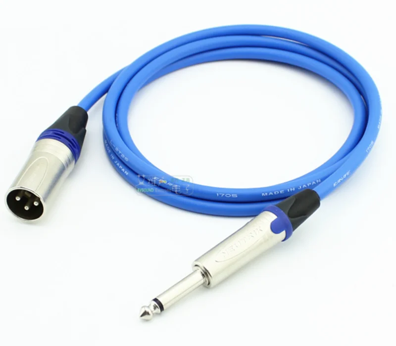 

1Pcs NEUTRIK male plug customized finished line CANARE XLR 6.5 microphone cable L-2T2S color ring NP2X HiFi