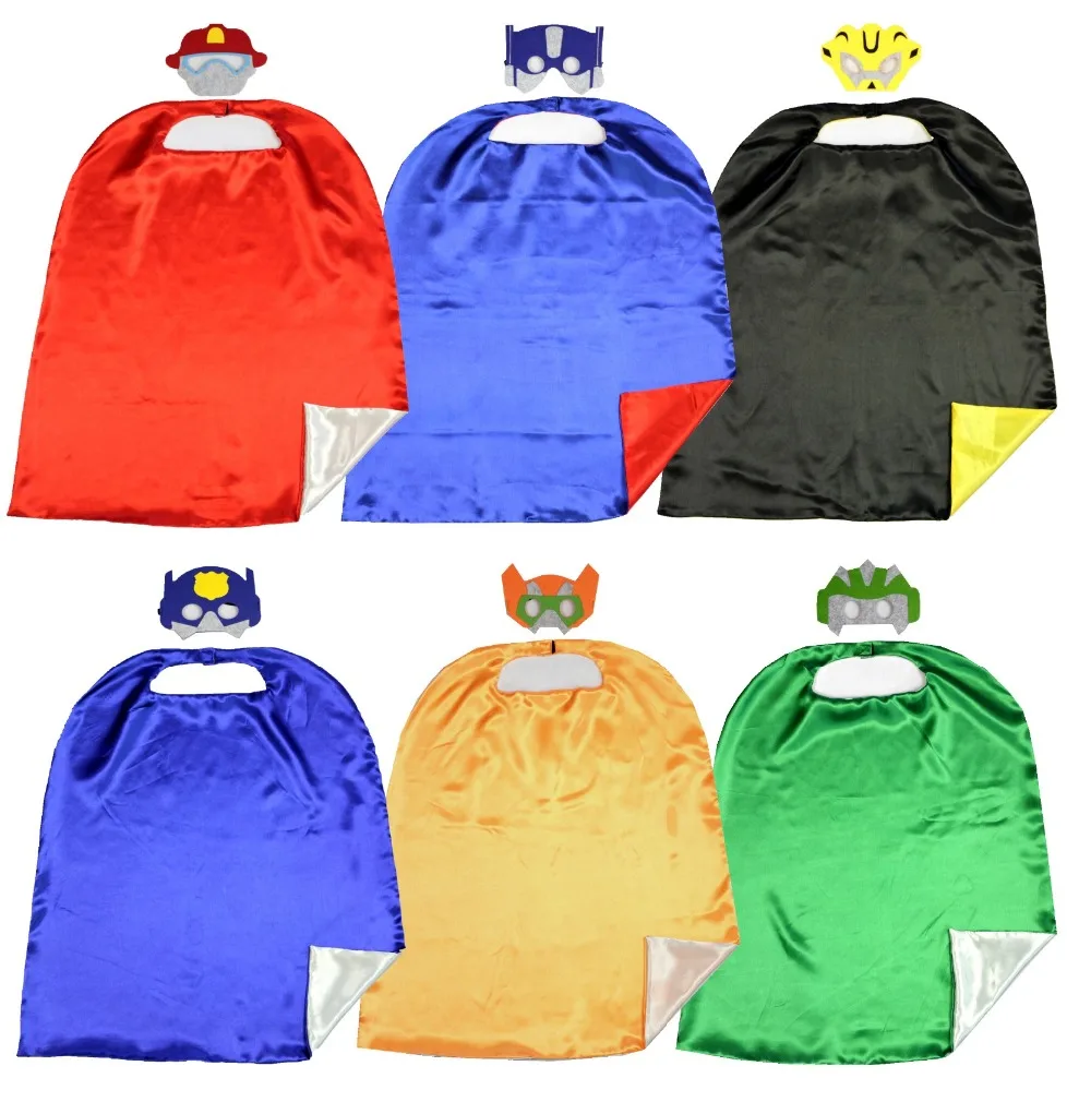 

70*80 см 2 слоя Capes подходящие маски День Рождения Вечеринка Вдохновленные платья накидки + маски