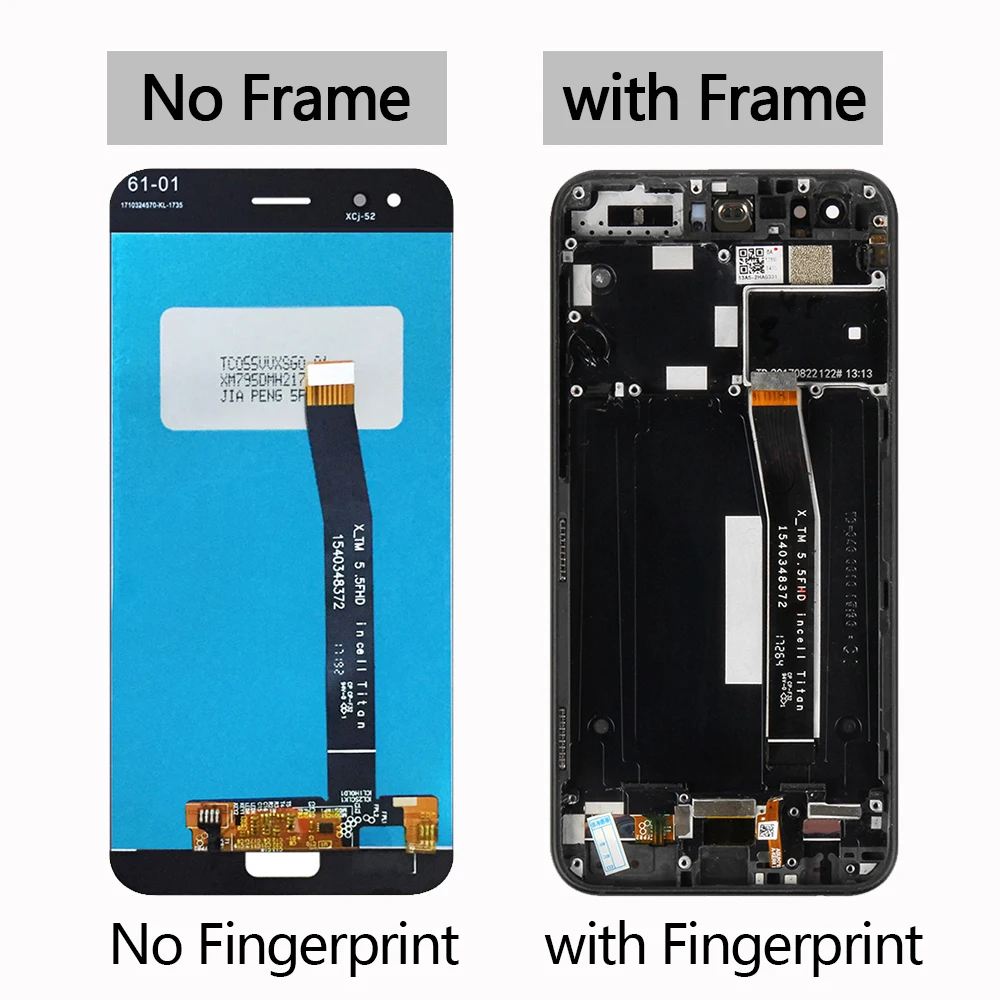ЖК-дисплей 5 ''для ASUS Zenfone 4 ZE554KL Z01KD сенсорный экран с дигитайзером и рамкой для