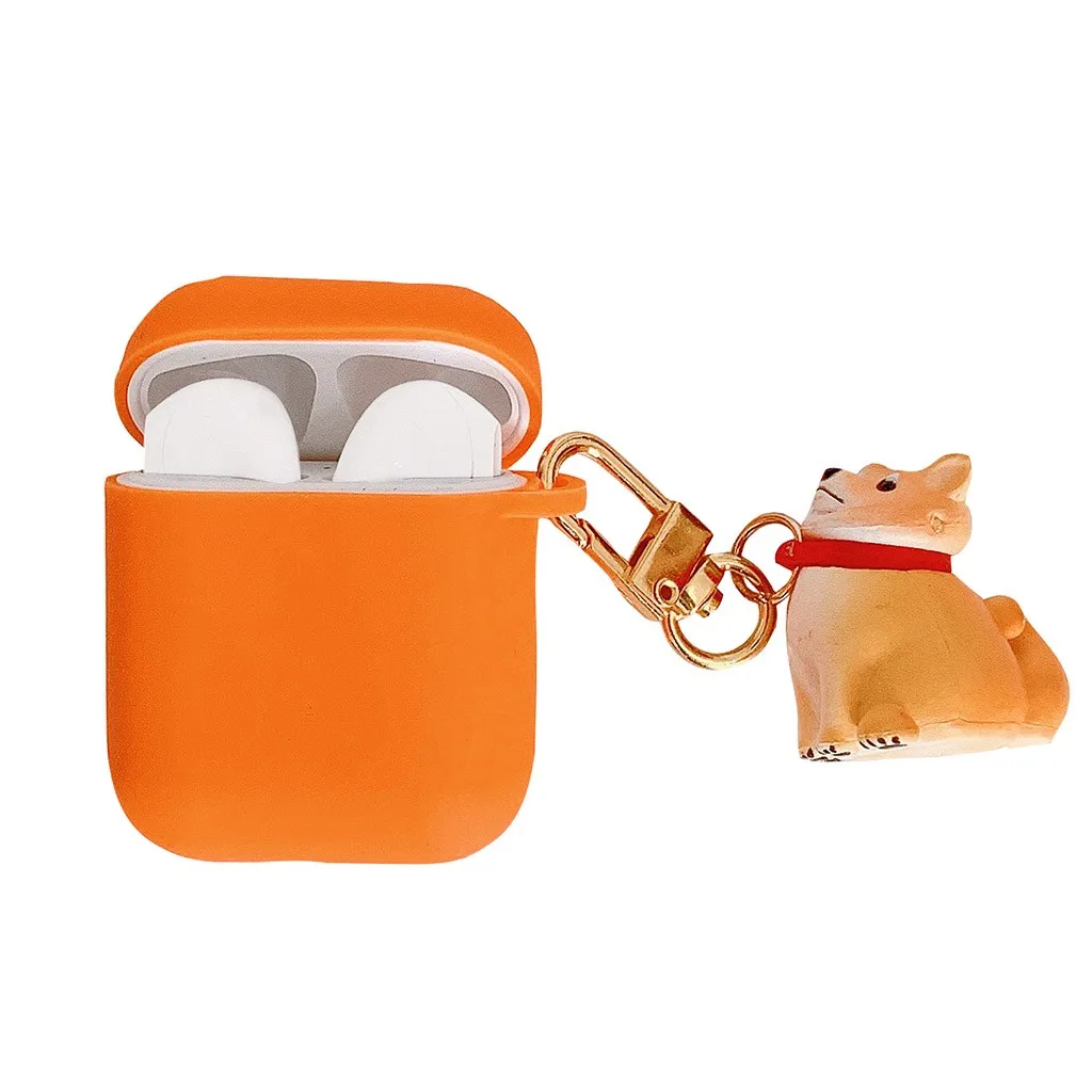 Силиконовый чехол для наушников защитный с защитой от потери Apple AirPods зарядный