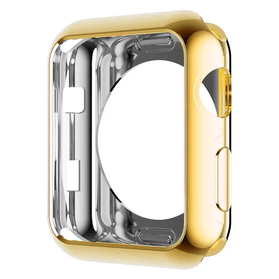 Защитный чехол из мягкого силикона для Apple Watch 40 мм 44 мм iWatch серии 1 2 3 4 42 мм 38 мм - Цвет: Golden bag