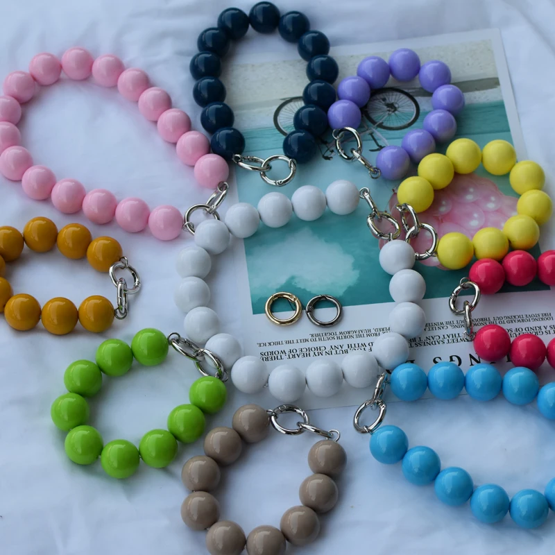 Супер шикарная дамская сумочка 23 мм из бисера ремешок смолы с бусинами ed для