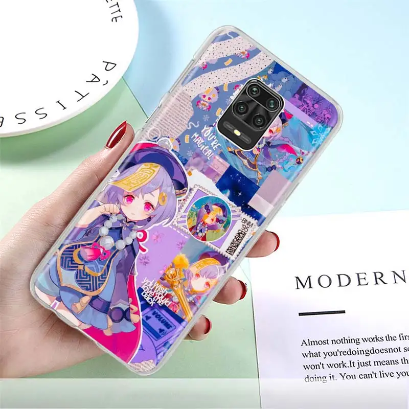 Luxury Phone Case for Xiaomi Redmi Note 10 9S 11 9T 9 8 Pro 8T 7 9A 9C 10C K50 Genshin Impact Anime Bumper Cover Coque Fundas