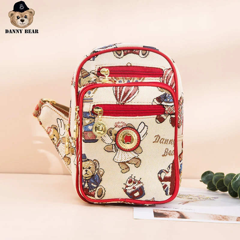 

Danny Bear Bear Series Shoulder Chest Bag Fashion Fabric Zipper Crossbody Bag For Men Women DMB9915068