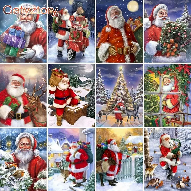 GATYZTORY искусственная живопись по номерам для детей DIY подарок 40x50 рамка на холсте