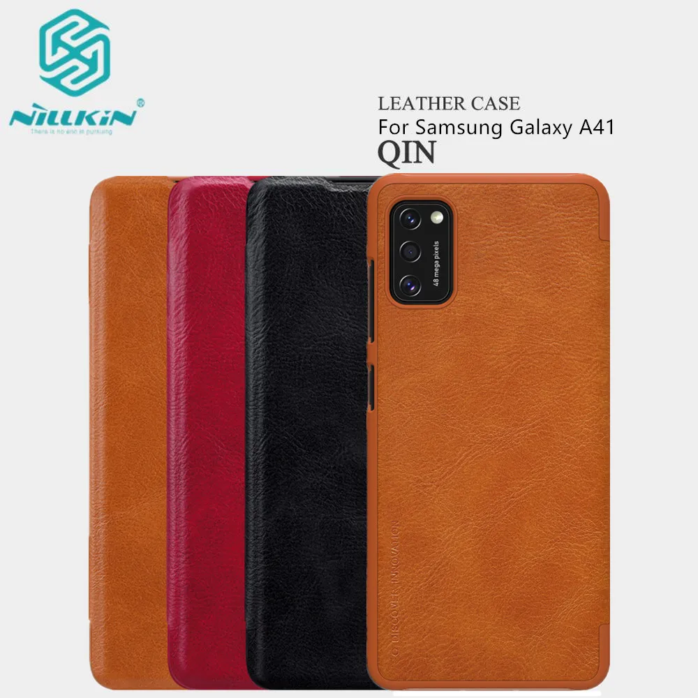 Винтажный чехол-книжка из натуральной кожи с отделением для карт Samsung Galaxy A41 |