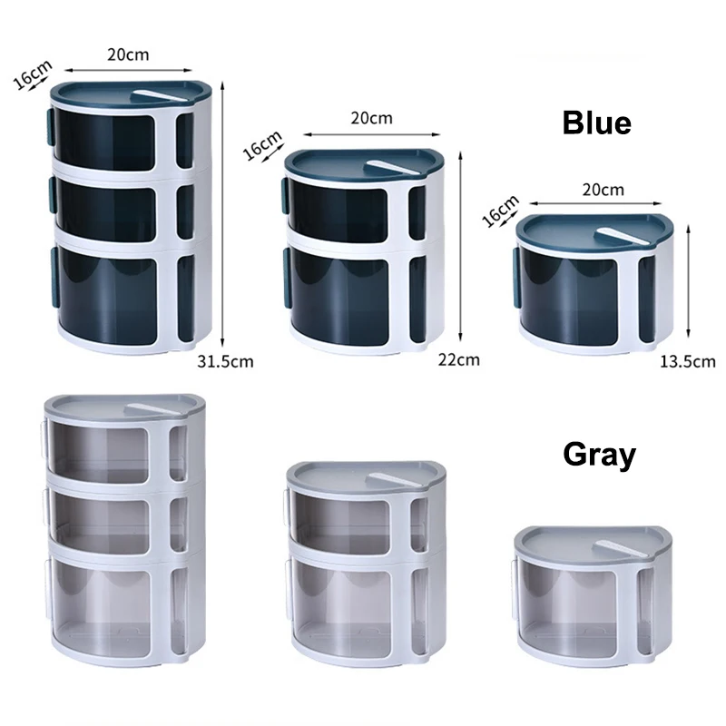 

Bathroom 3 Tiers Makeup Storage Box Organizer Toilet Tissue Multi-functional Waterproof Shelf Paper Roll Holder Non Perforated